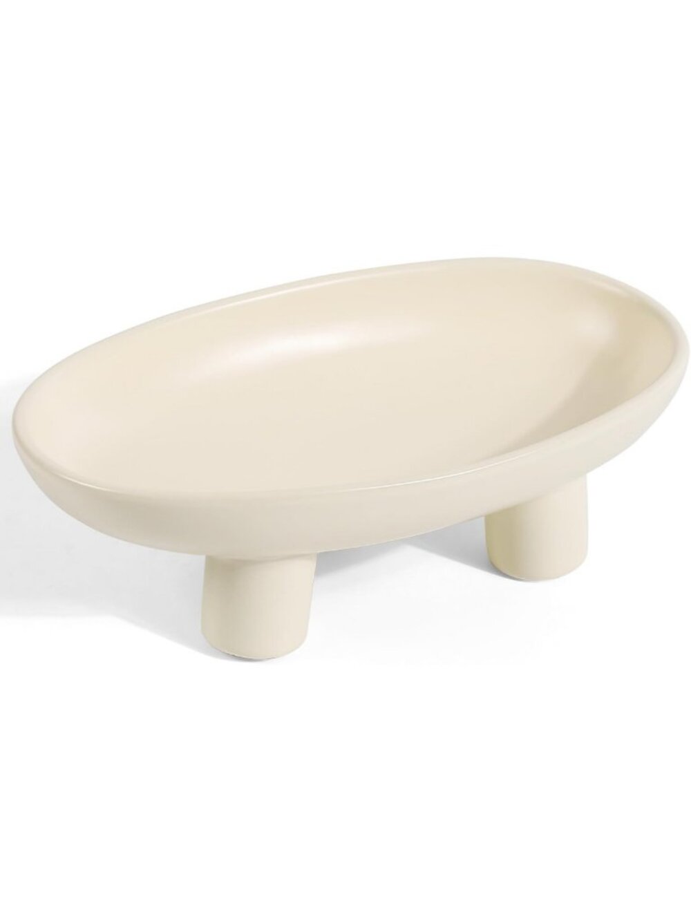 12-Inch Ceramic Fruit Bowl - Decorative Oval Candy Bowl for Kitchen & Table